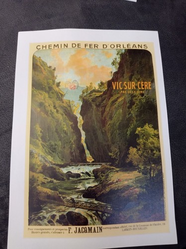 Affiche ancienne chemin de - ancienne,