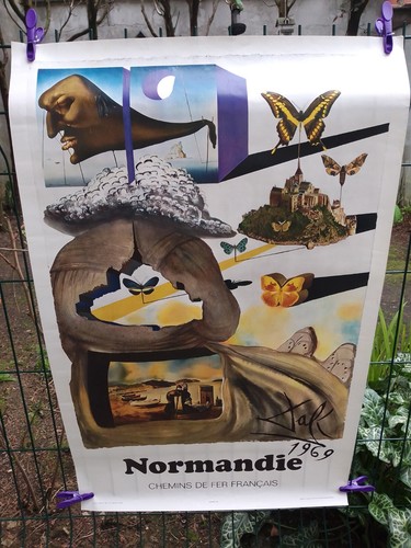 Ancienne affiche chemin - chemin, fer