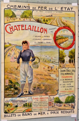 Affiche ancienne chatelaillon - ancienne,