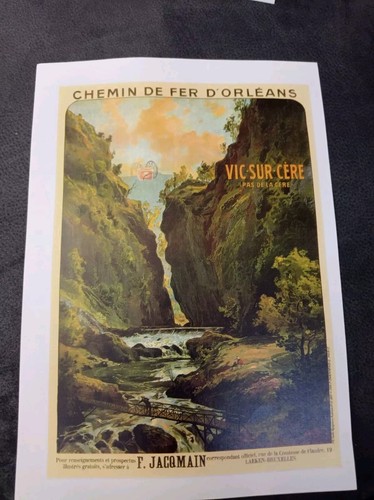 Affiche ancienne chemin - affiche,