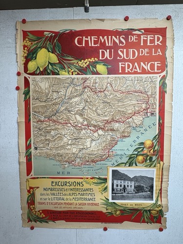 Rare affiche ancienne chemin - affiche,